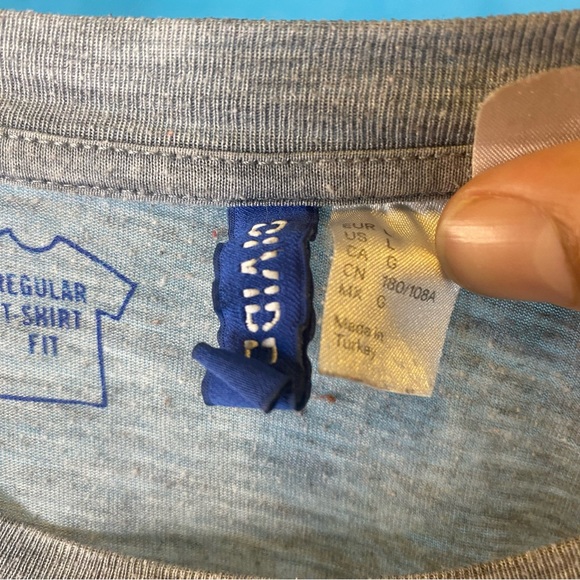 DIVIDED CURT COBAIN HEATHER GREY SHORT SLEEVE T SHIRT - SZ L - Picture 5 of 5